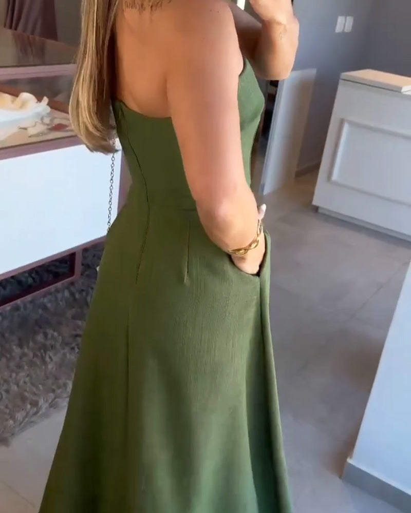 Annie - Elegant Off-the-Shoulder Midi Dress