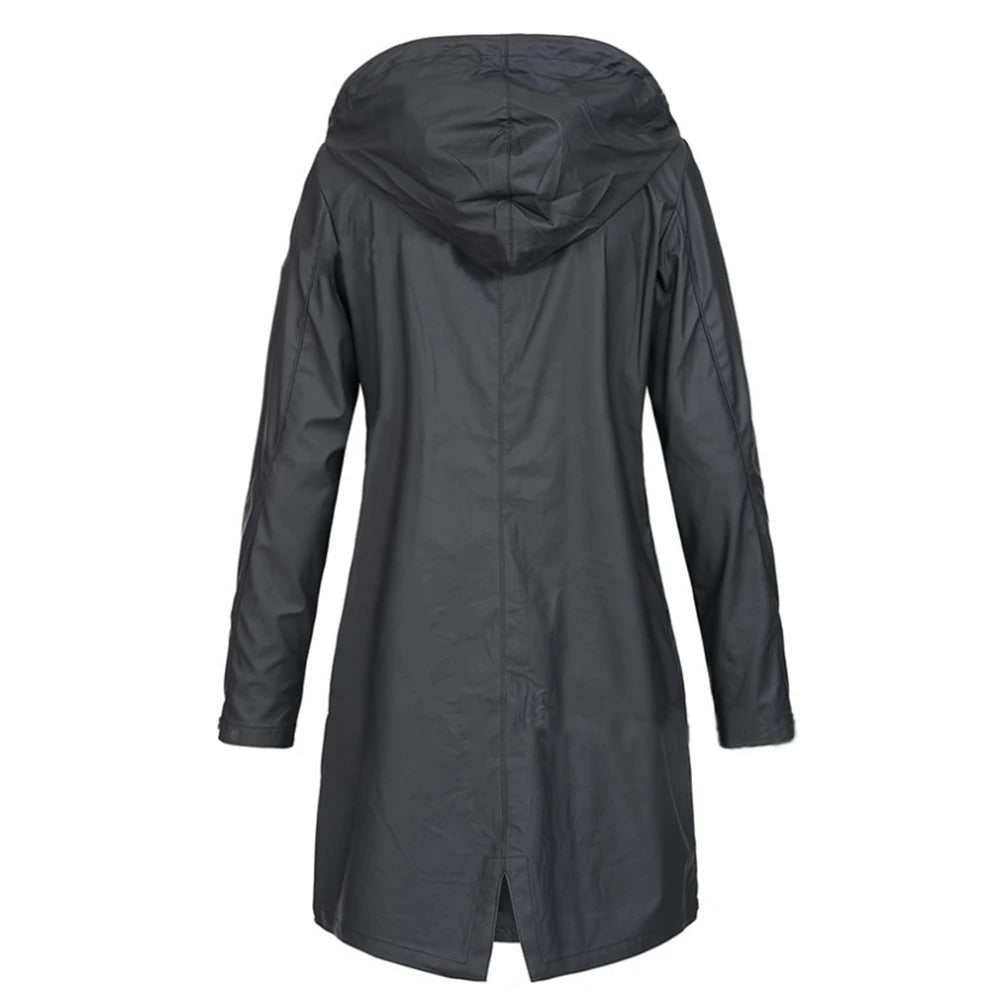 WW | Damen Lange Herbstjacke Hoher Kragen