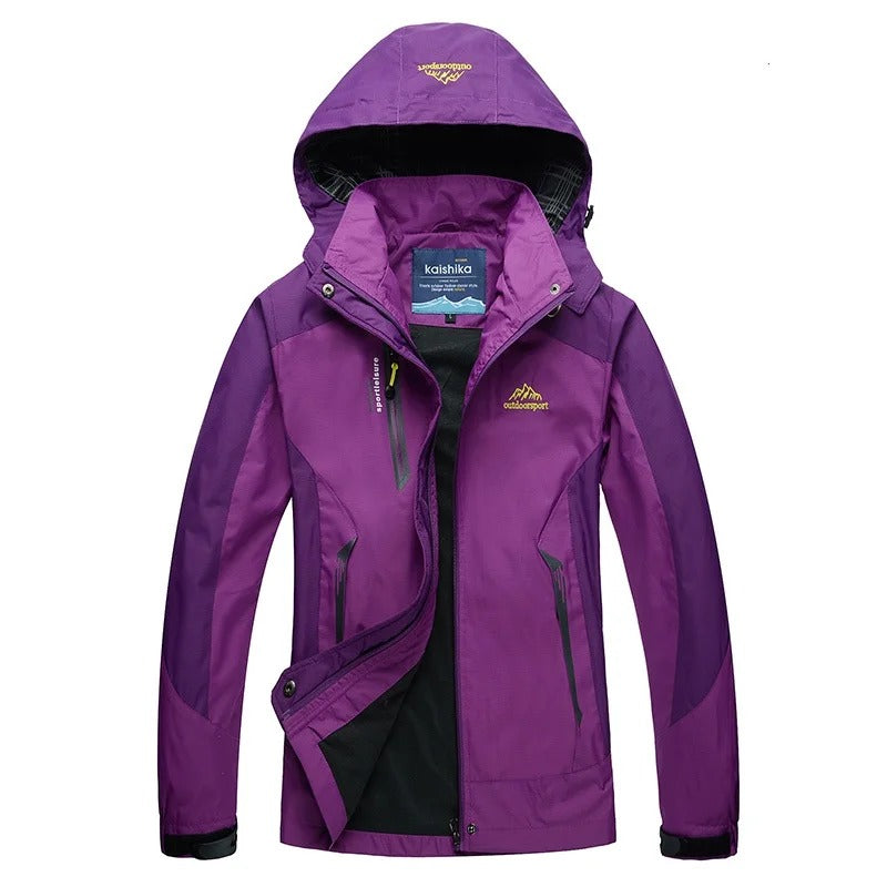 WW |  Outdoor Stilvolle Wasserdichte Skijacke mit Kapuze für Damen - Perfekt für Outdoor-Aktivitäten
