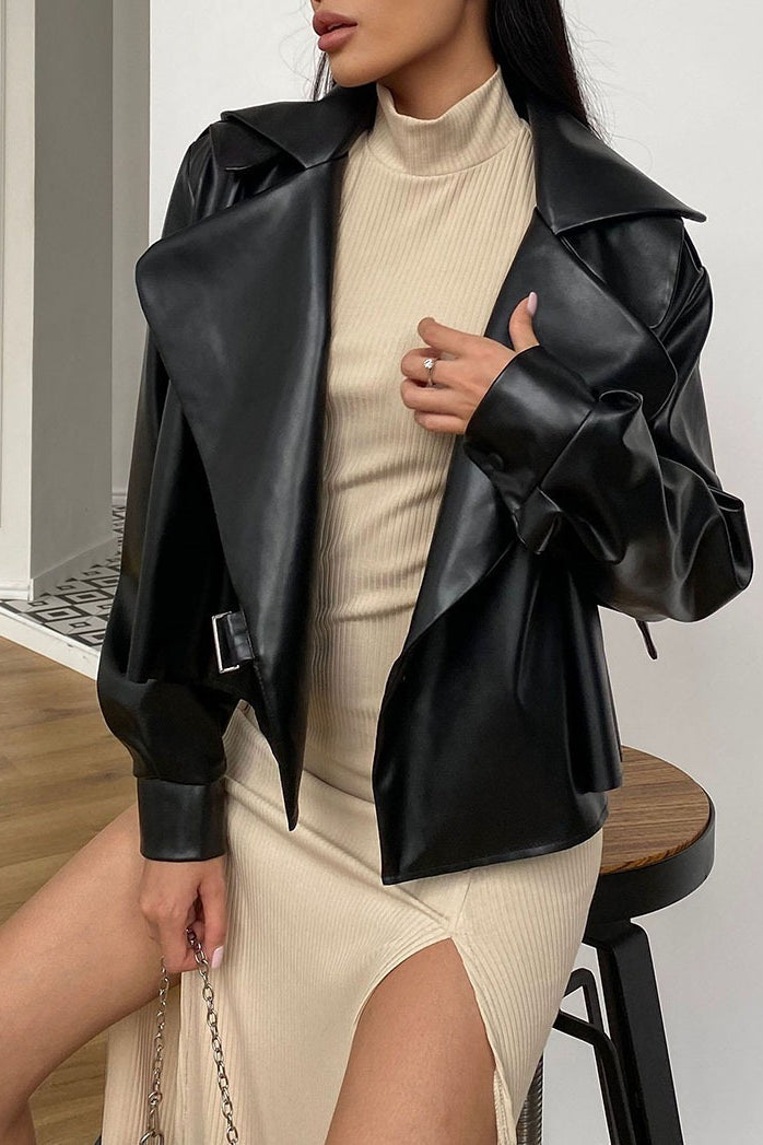 WW | Kragen Leder Bikerjacke