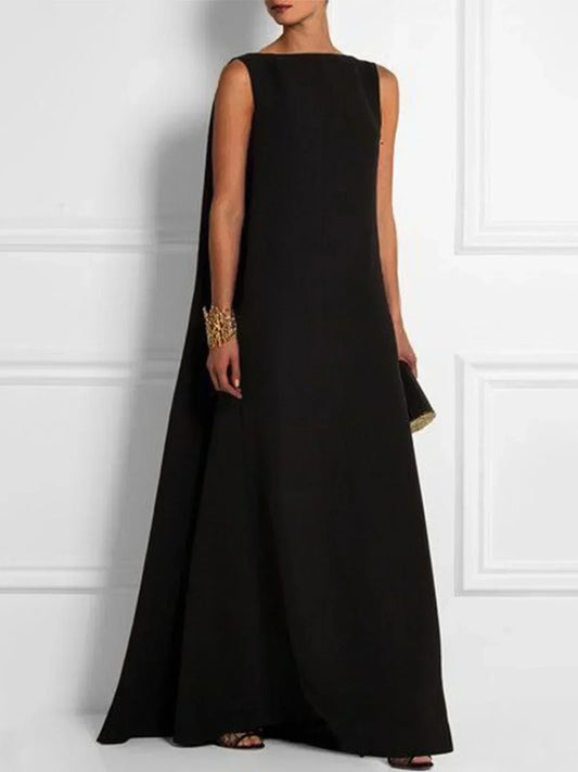WW | Sleeveless Woven Vintage Dress with Round Neck