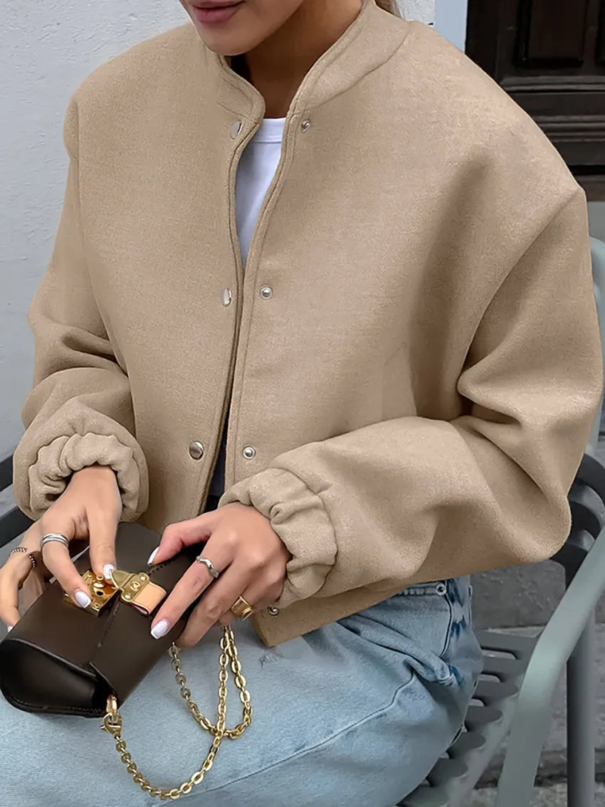 WW | Luxuriöse Wollflugjacke - Khaki