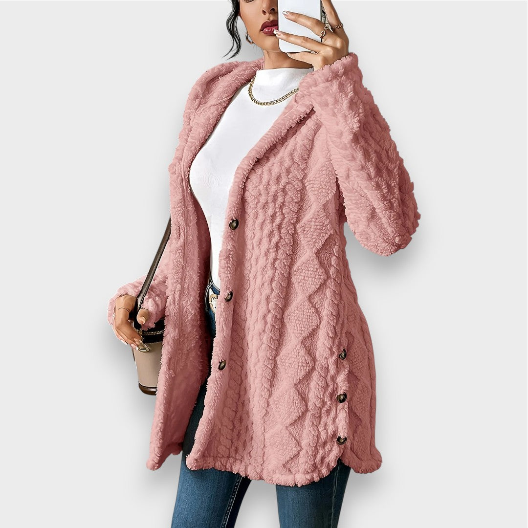 WW | Cozy plush hooded cardigan sweater