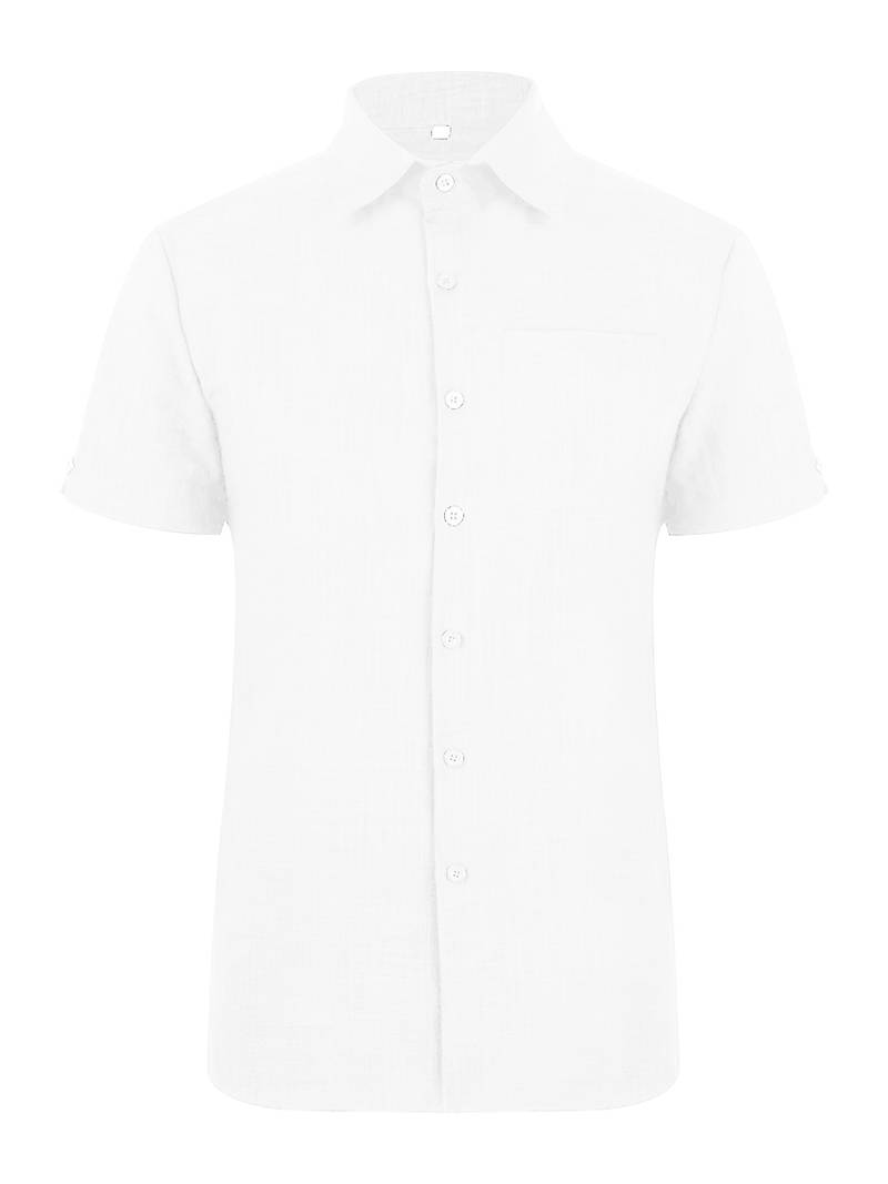 WW | Men's Classic Casual Button-Down Short Sleeve Shirt