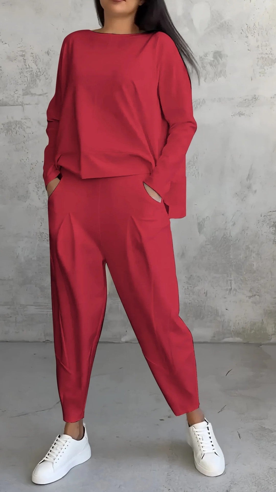 WW | Hosenanzug Mit Langen Ärmeln Für Frauen, Unregelmäßiges Design