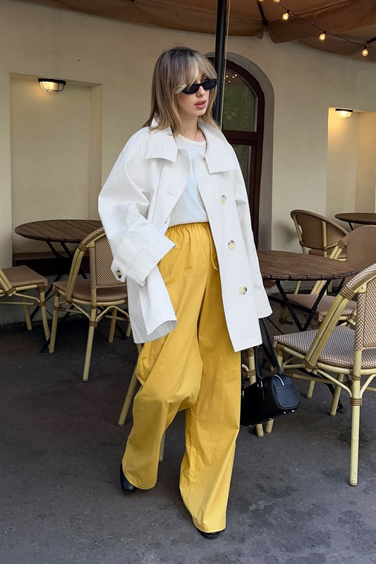 WW | Weiße Trenchjacke