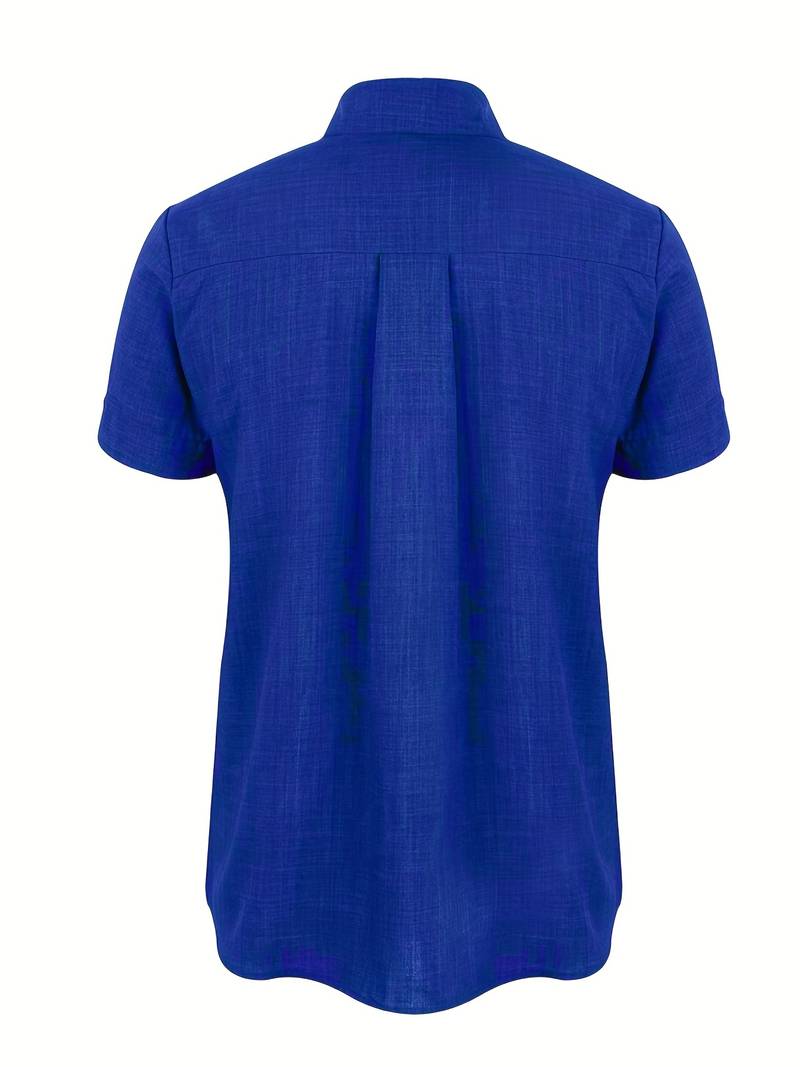 WW | Men's Classic Casual Button-Down Short Sleeve Shirt