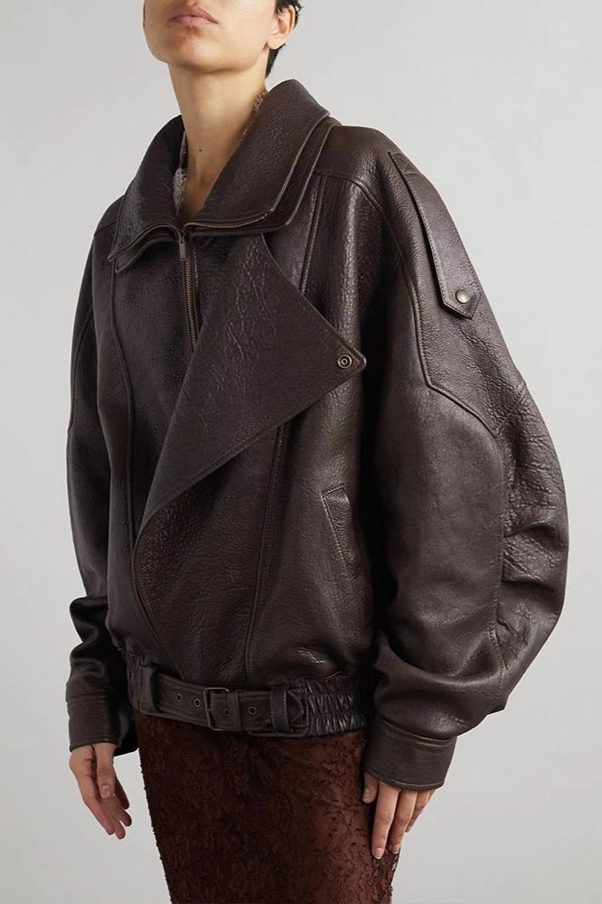 WW | Echtes Leder Motorradjacke