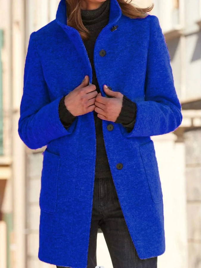 WW | Women's Coat Vintage Plain Button