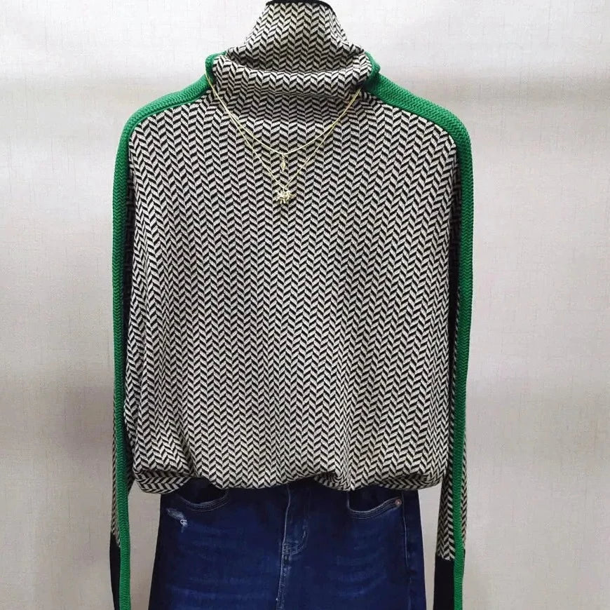 WW | Geometrically knit turtleneck sweater