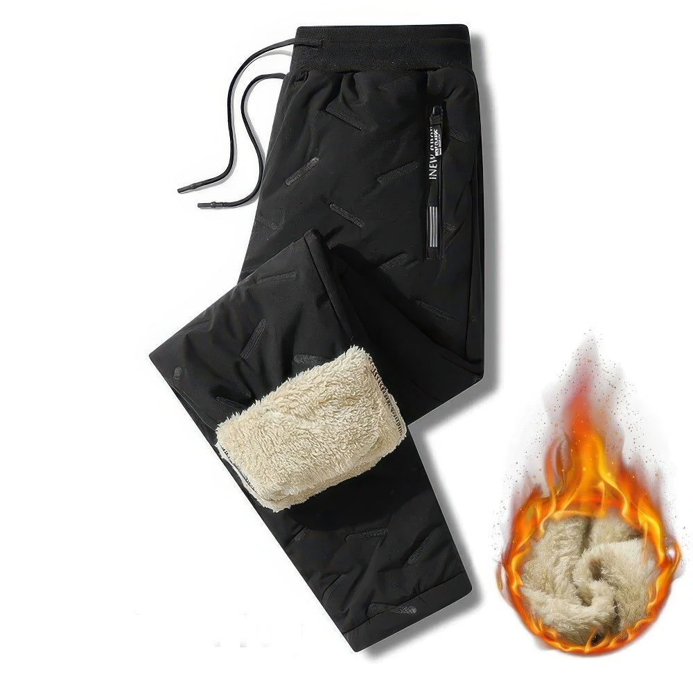 WW | Jogging Bottoms - Plush Thick Fleece Lined with Drawstring