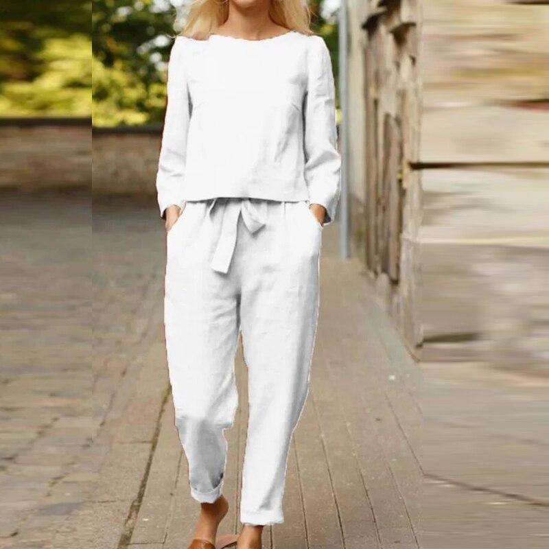 WW | Chic Ladies' Ensemble Made Of Soft Linen