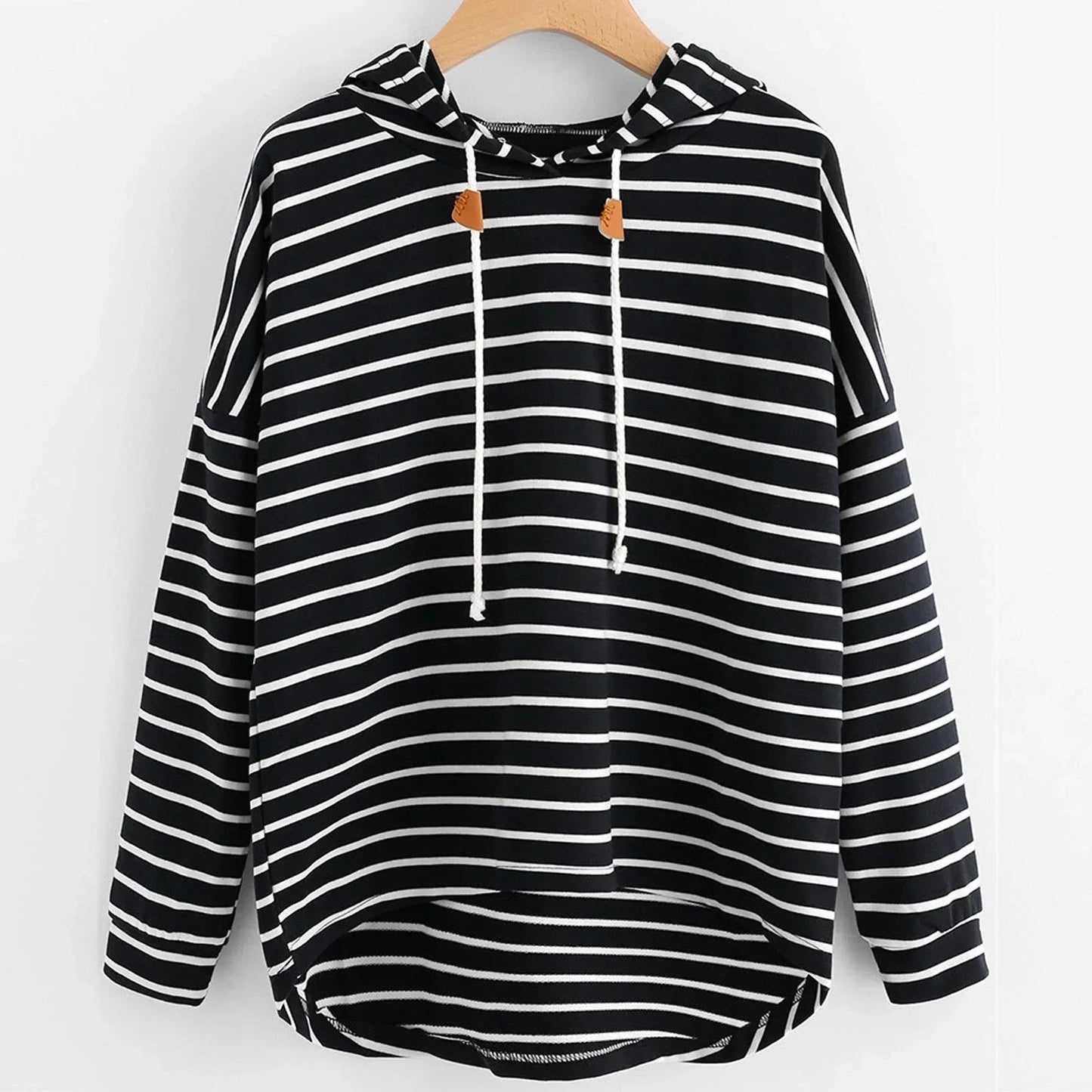 WW | Hoodie Striped Design Comfortable Loose Fit Long Sleeve Casual