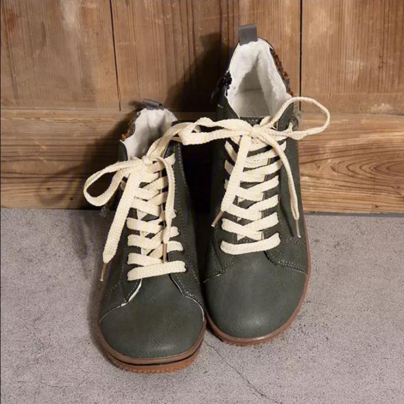 WW | Stylische Leder Sneaker Mit Schnürsenkeln