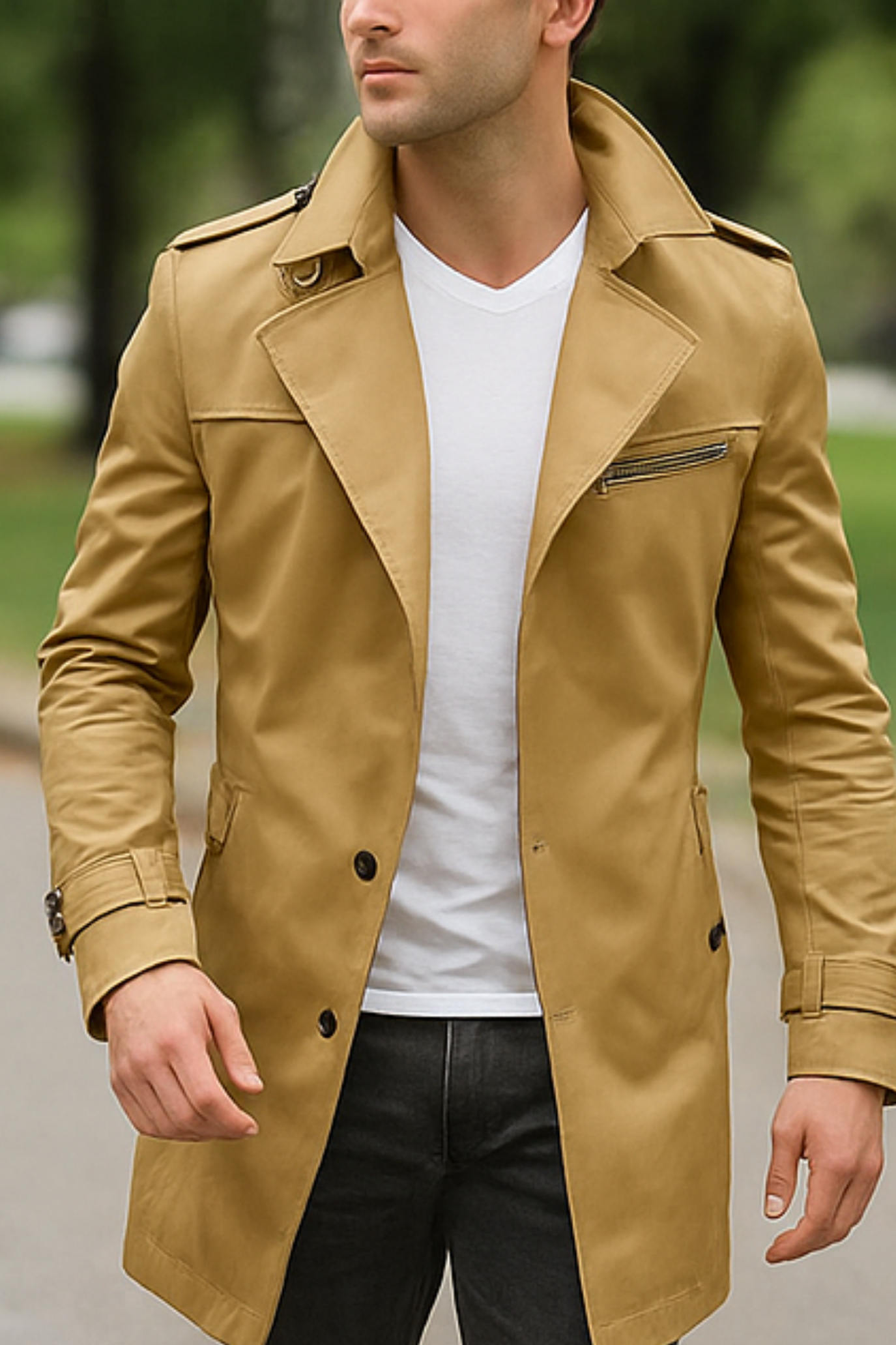 Johnson Premium Jacket for Men - Dark Beige