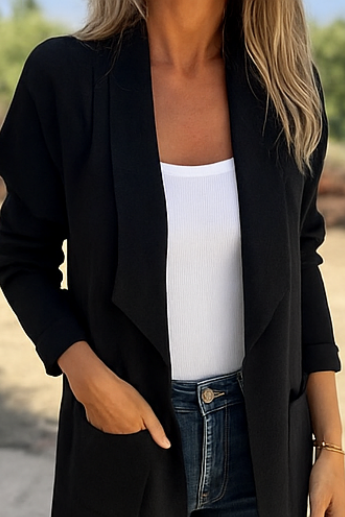 Nisha Langer Cardigan - Black
