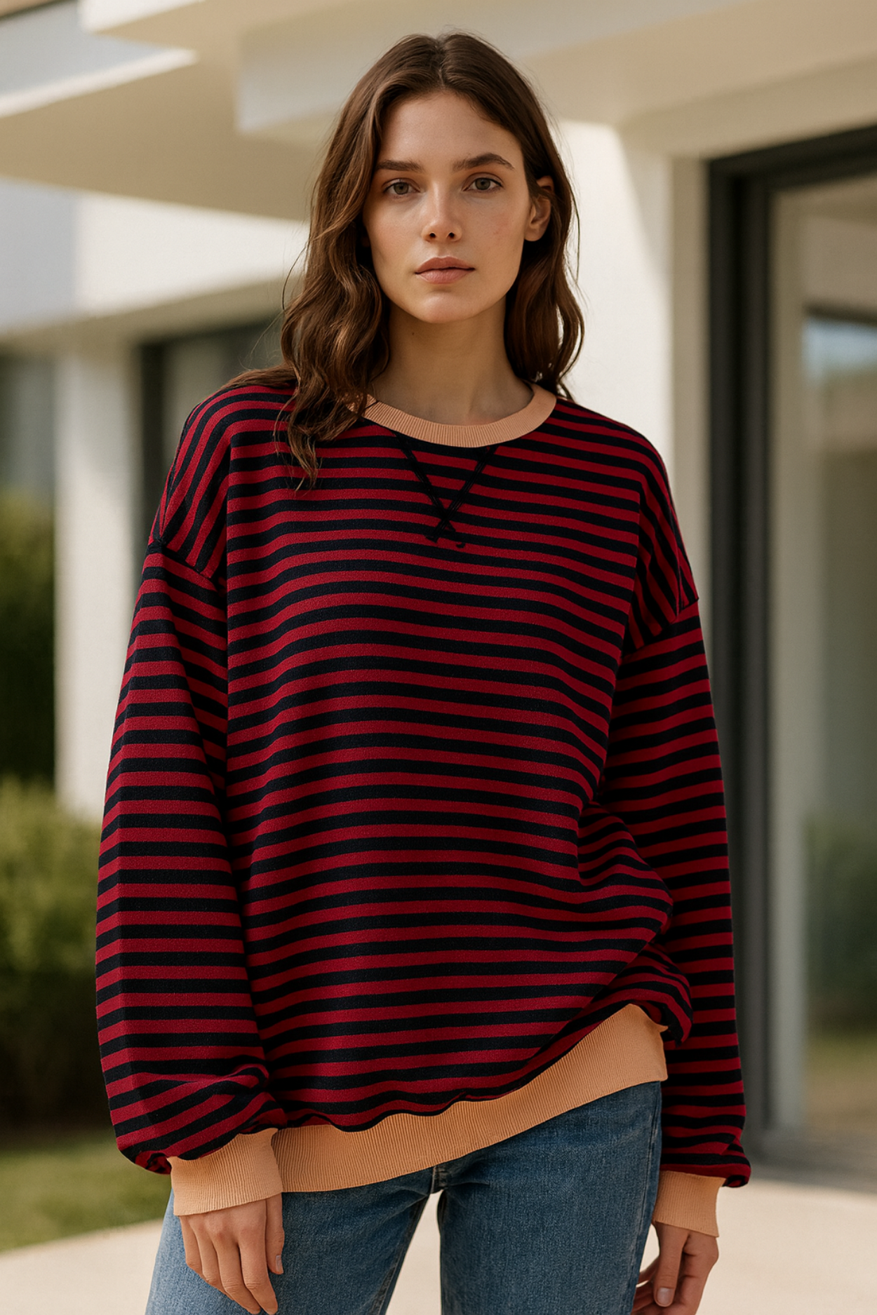 Dahlia Striped Cotton Jumper