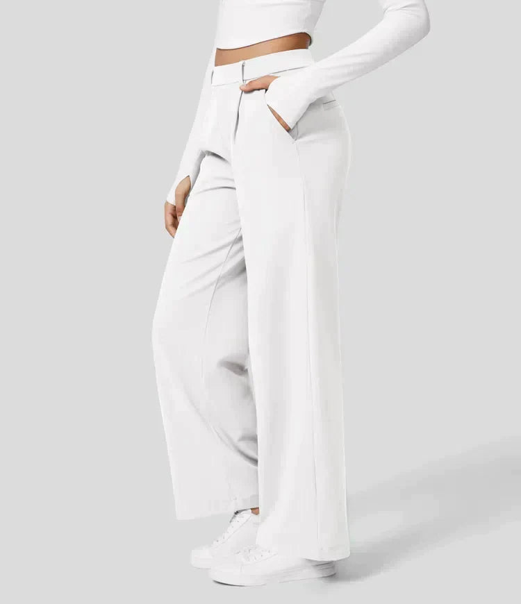 WW | Damenhose mit weitem Bein - High Waist, Business & Casual geeignet
