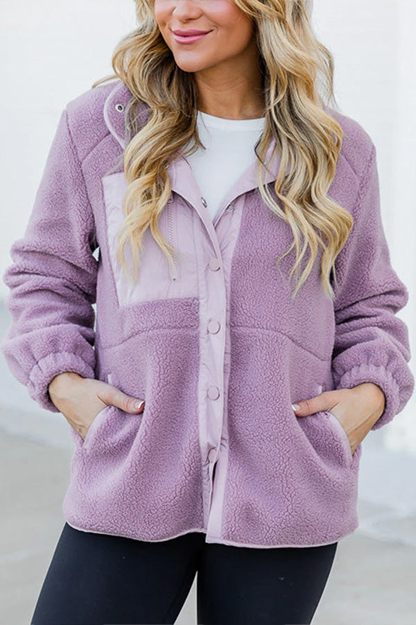 WW | Sherpa Kontrastbesatz Reißverschluss-Taschenjacke