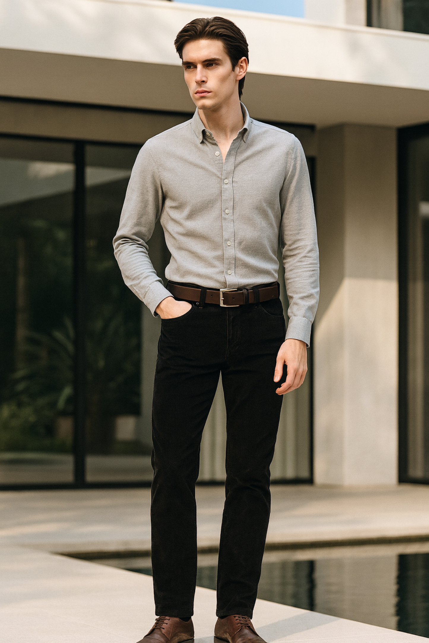 Sanz | Cord Suit Trousers