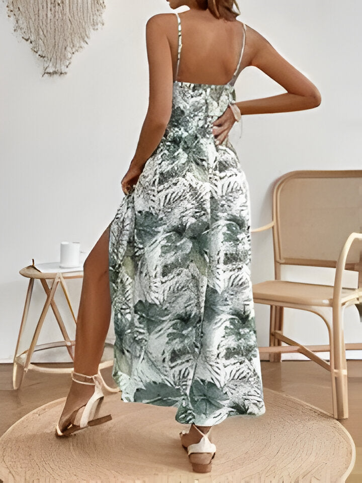 WW | Elegantes Ärmelloses Geteiltes Kleid Für Frauen