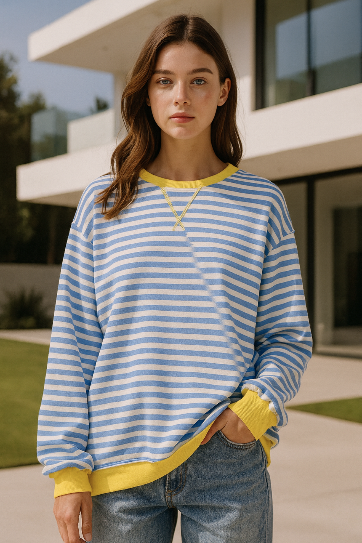 Dahlia Striped Cotton Jumper