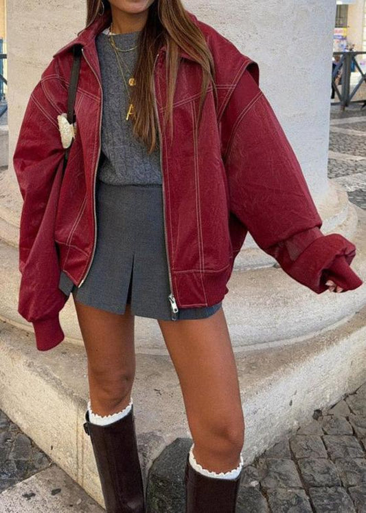 WW | Weinroter Reißverschlussjacke