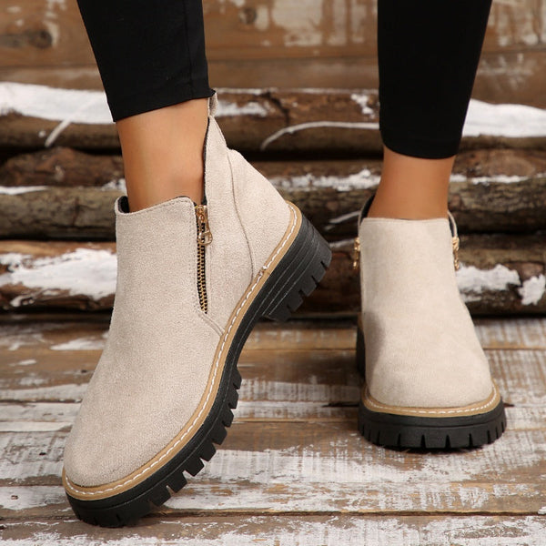 WW | klassische Leder-Stiefeletten für Damen