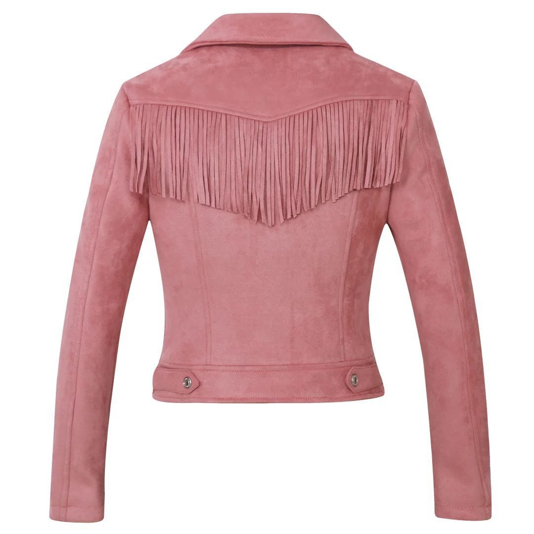 WW | Wildlederjacke - Im Western-Stil - Kunstwildleder - Statement-Oberbekleidung