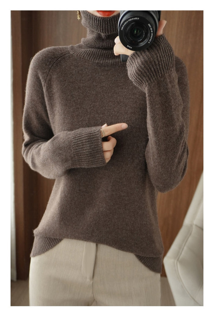 WW | Sweater mit Rollkragen - Lockerer Schnitt - Lange Ärmel