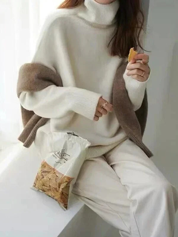 WW | Casual Knitted Cardigan Turtleneck for Women