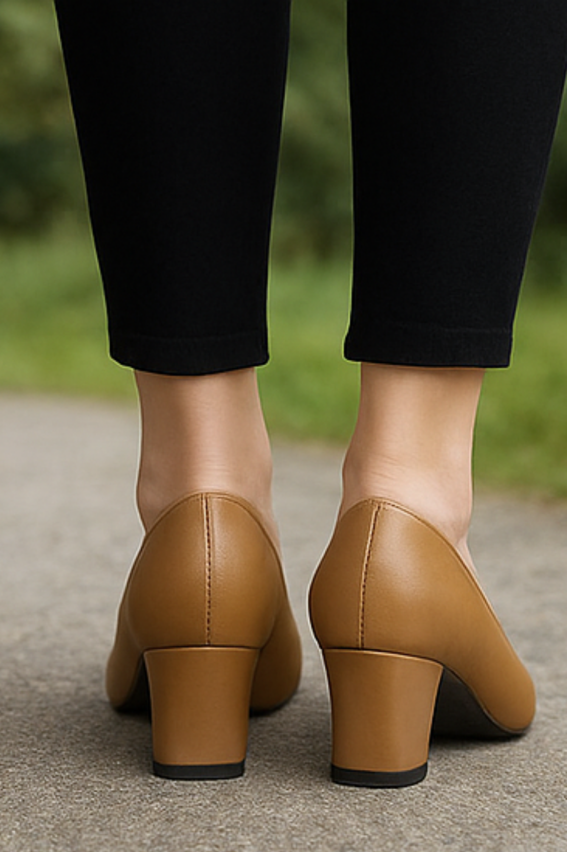 Marlene Vegan Leather Pumps - Brown