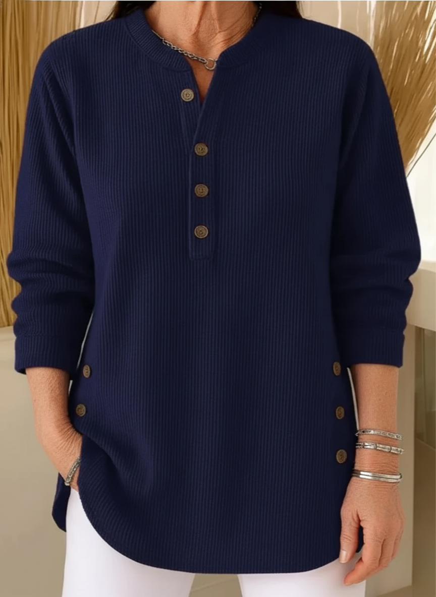 WW | Cozy Pullover with Chic Button Detail