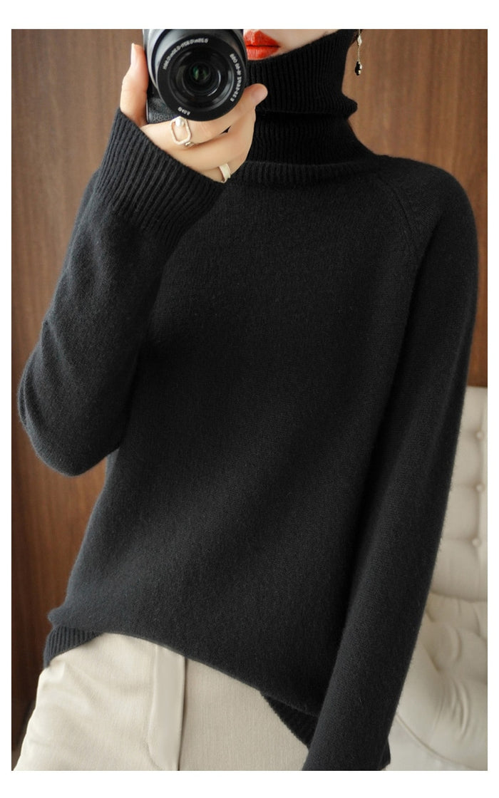WW | Sweater mit Rollkragen - Lockerer Schnitt - Lange Ärmel