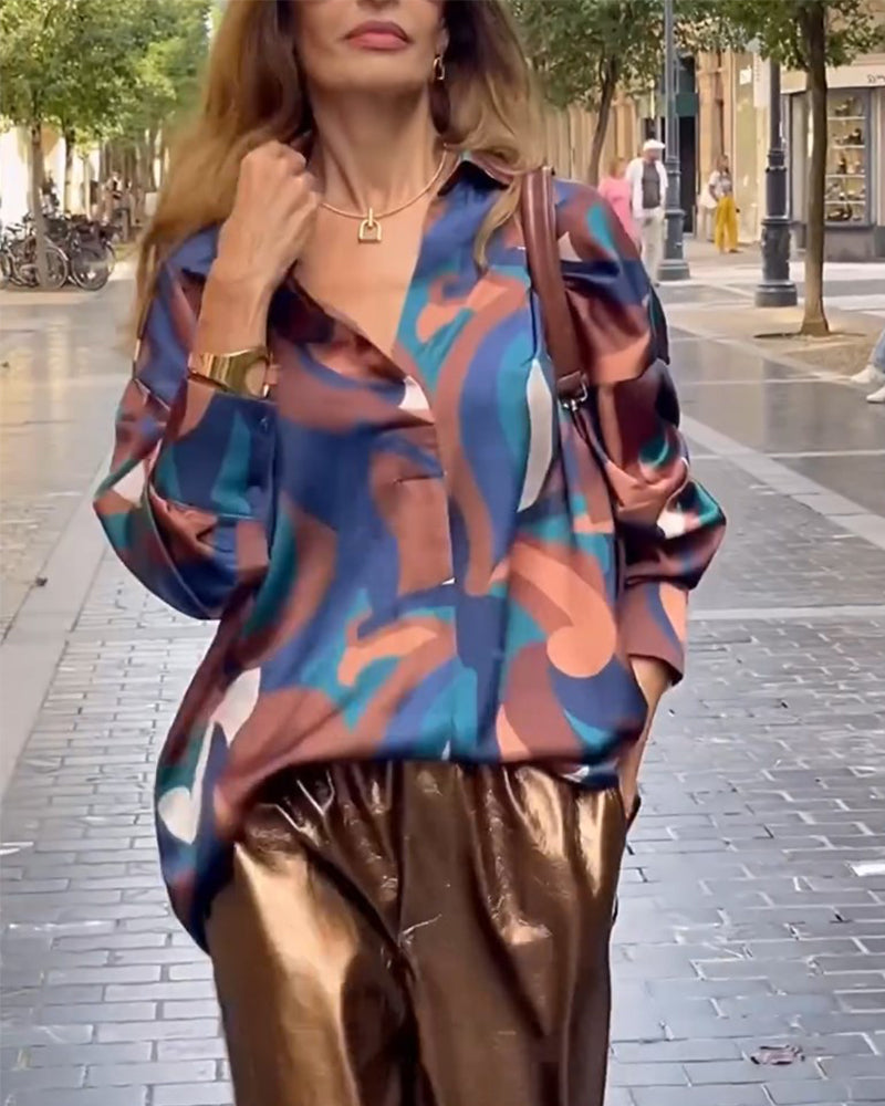 WW | V-Neck Blouse with Long Sleeves