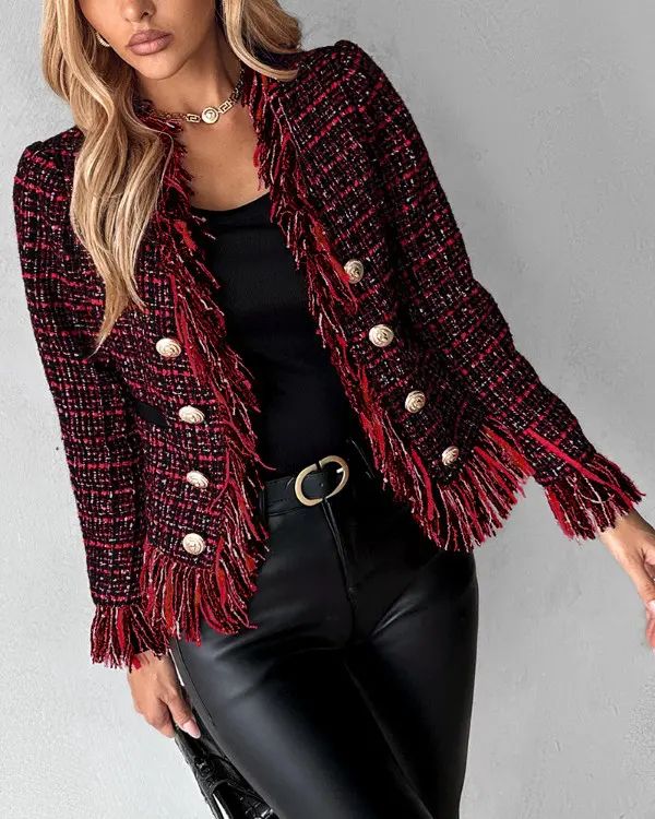 WW | Casual Wear, Women, Jacket with Tassel Pattern