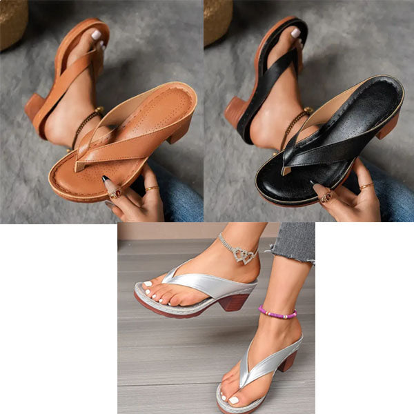 Clara | Chunky Heel Orthopedic Sandals