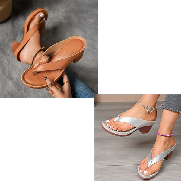 Clara | Chunky Heel Orthopedic Sandals
