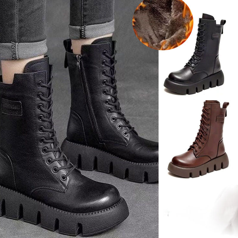 Lena | Chunky Sole Side Zip Women's Boots