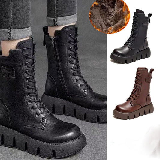 Lena | Chunky Sole Side Zip Women's Boots