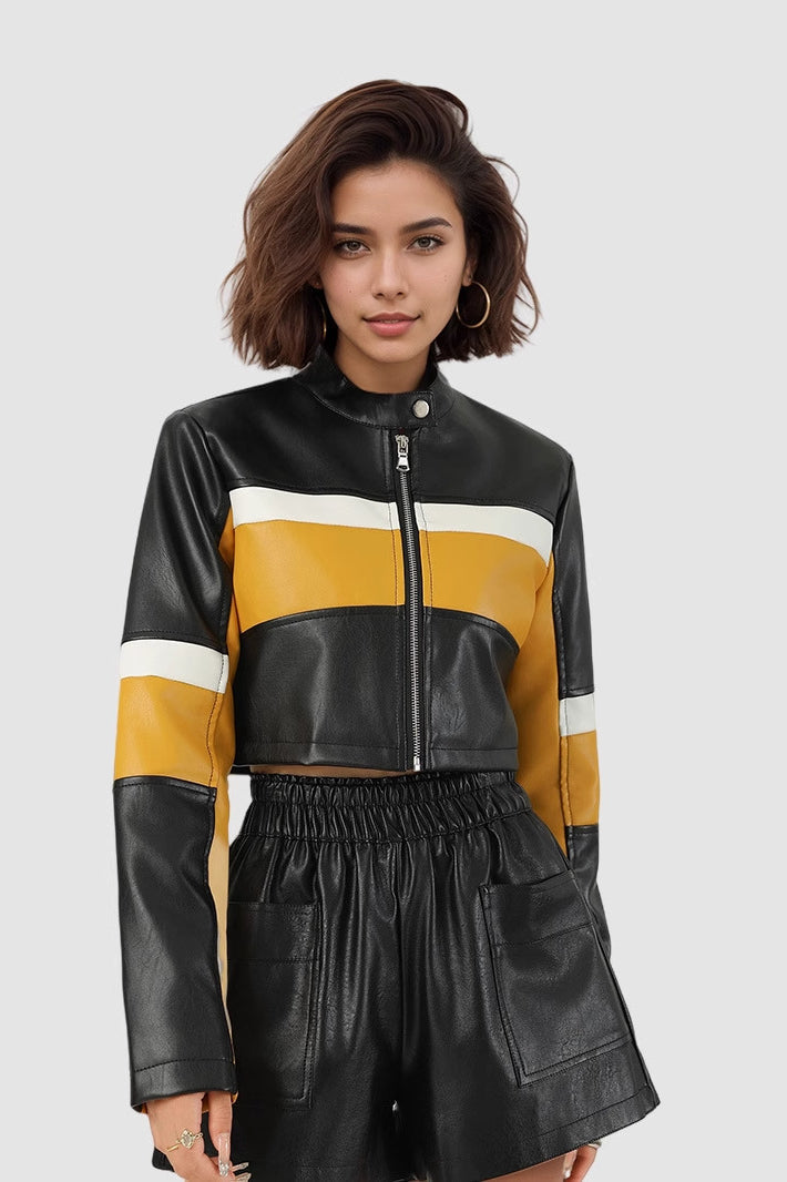 WW | PU Crop Jacket