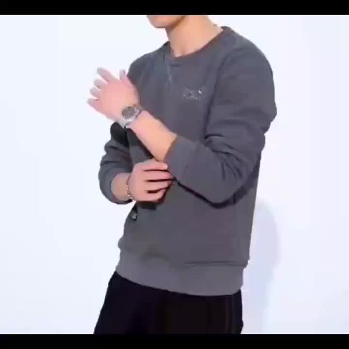 WW | einfarbiger Baumwolle Sweatshirt für Männer - Perfekt für den Alltag