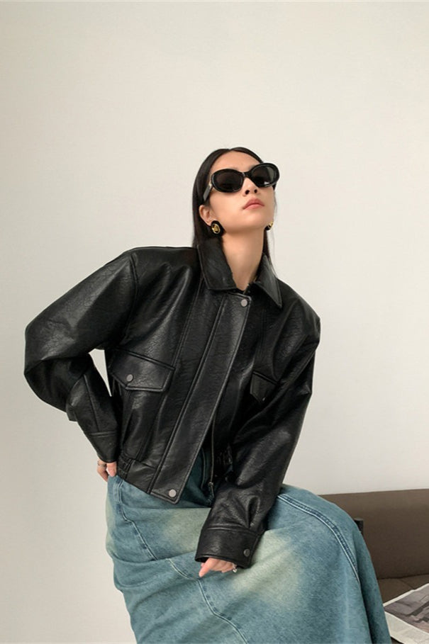 WW | PU Leder Reversjacke