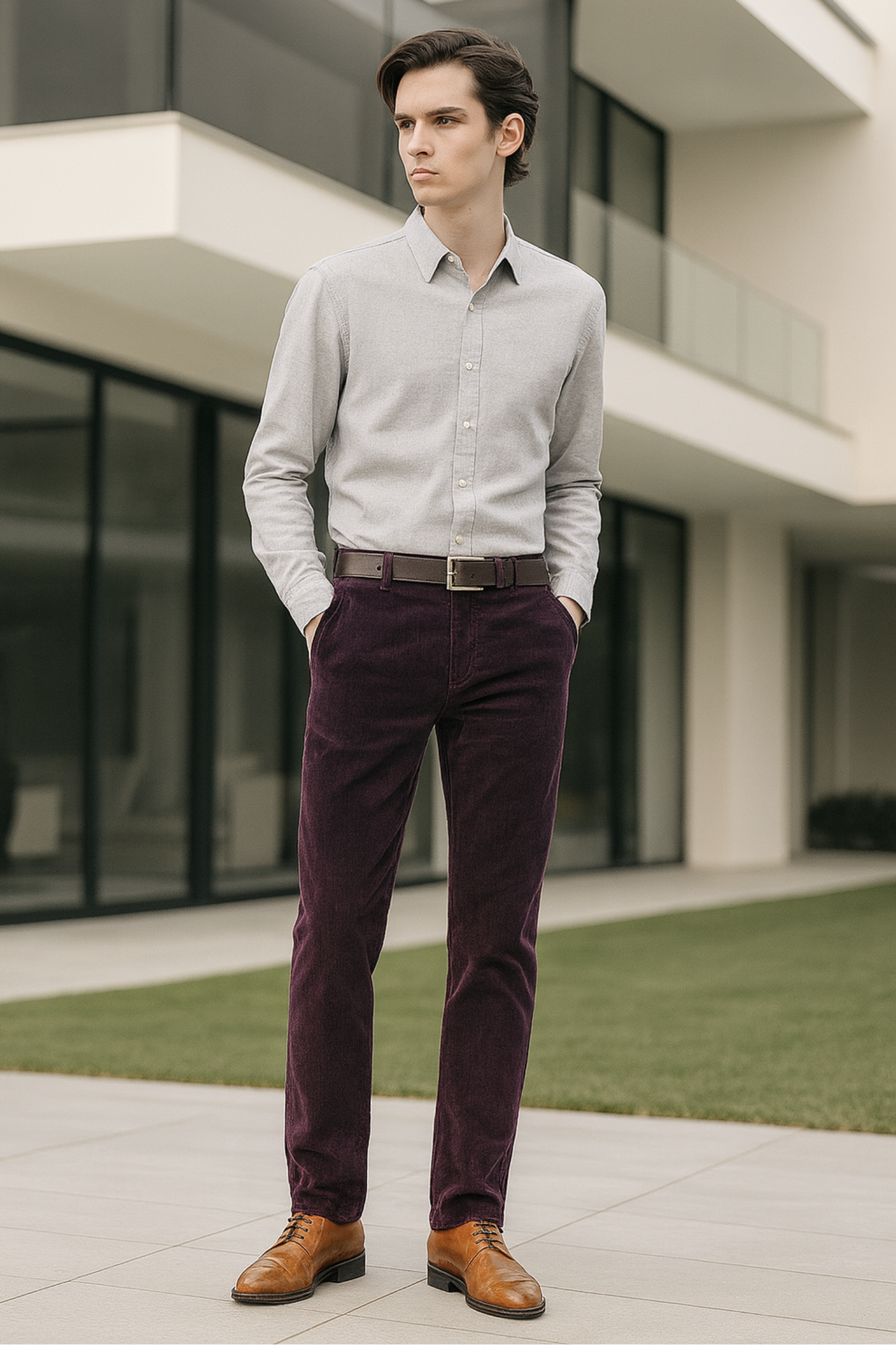 Sanz | Cord Suit Trousers