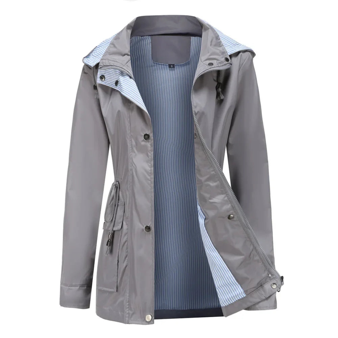 WW | Damen Wasserdichter Trenchcoat Stylische Außenbekleidung
