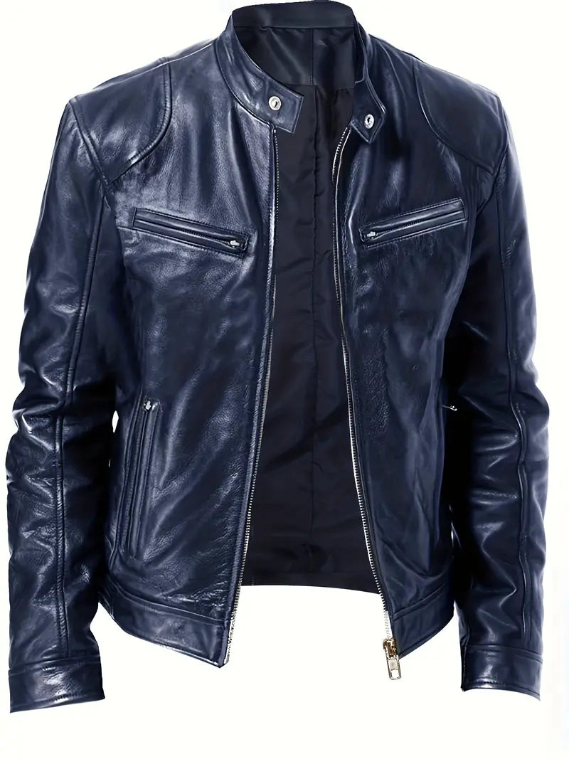 WW |  Lederjacke mit Taschen für Herren - Chic und Perfekt für den Alltag