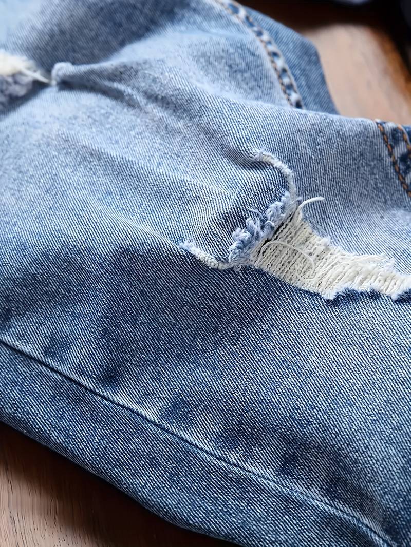 WW | Skinny Fit Jeans with Rips - Stretch Denim Pants for Everyday & Streetwear Style