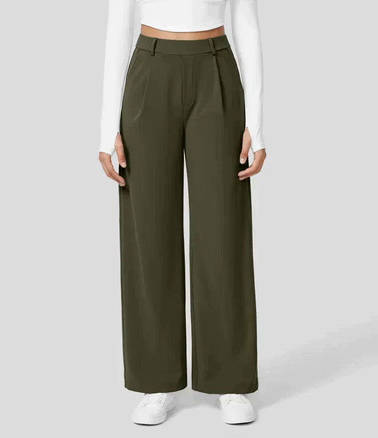 WW | Damenhose mit weitem Bein - High Waist, Business & Casual geeignet