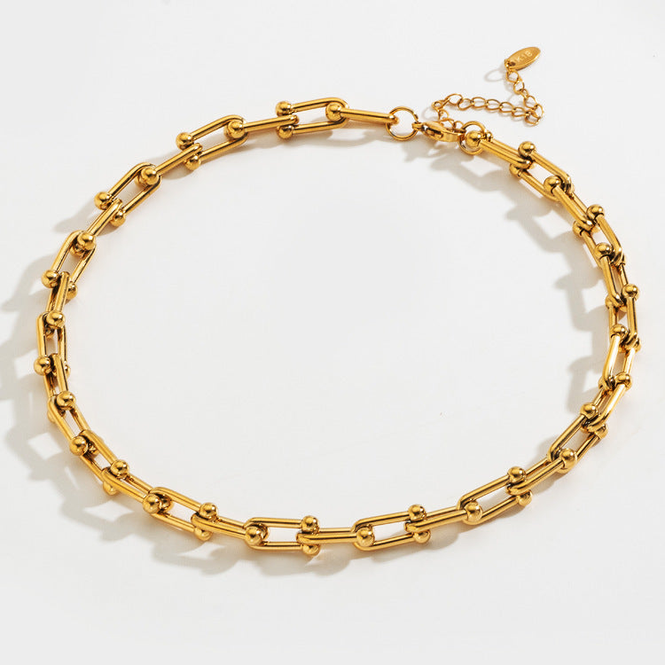 WW | Necklace U-Shaped Lock Thick Chain