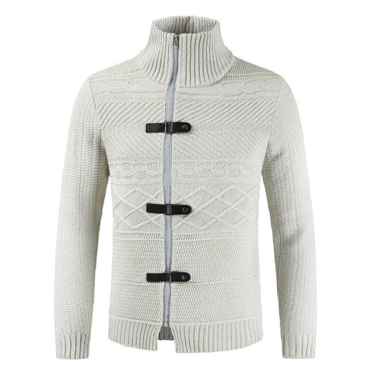 WW | Roll-neck jumper with stylish zip and button fastening